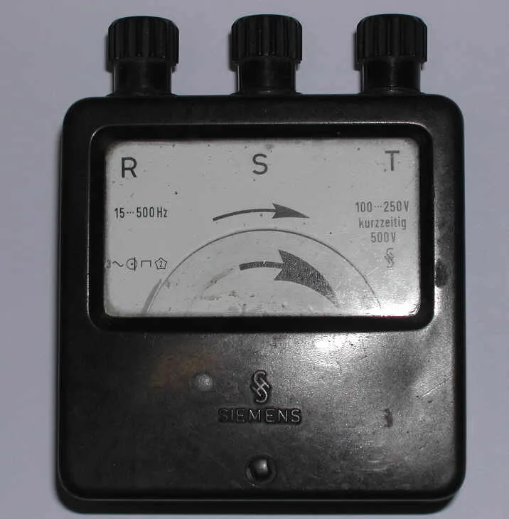 Indicatore di sequenza fasi per la diagnostica dei motori elettrici